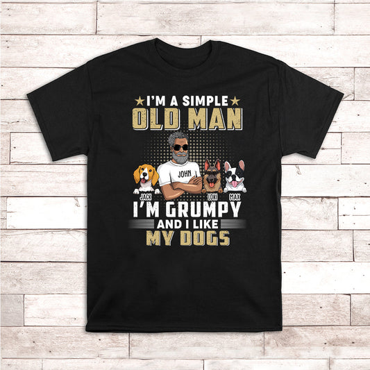 Grumpy Simple Old Man - Personalized Custom Unisex T-shirt
