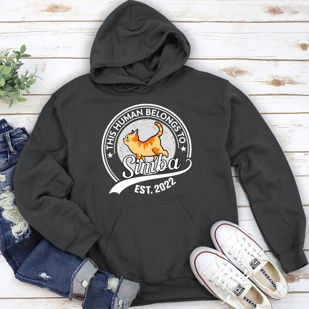 Human Belongs To Cat - Personalized Custom Hoodie