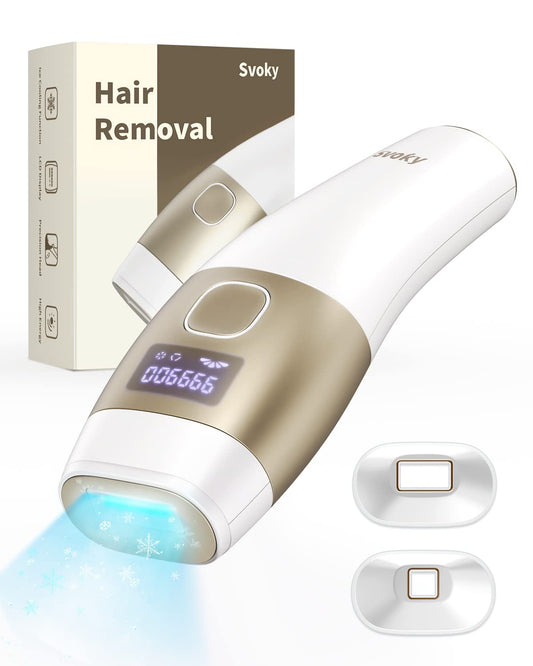 IPL Laser Hair Removal Device for Women and Men Permanent with Painless Ice Cooling Function, at Home Handset Laser Hair Removal for Armpits Legs Bikini Line, Rated at 999,900 Flashes, Cord