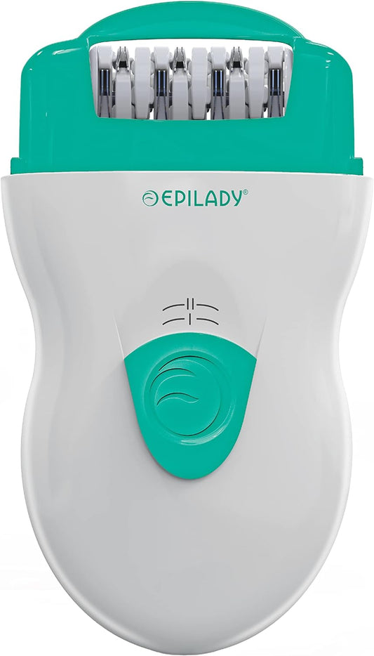 Epilady Speed Corded Epilator - Hair Removal Epilator for Women and Men, Hair Remover for Arms, Legs, Underarms, Bikini Area, and Face, Two Speeds, Turquoise