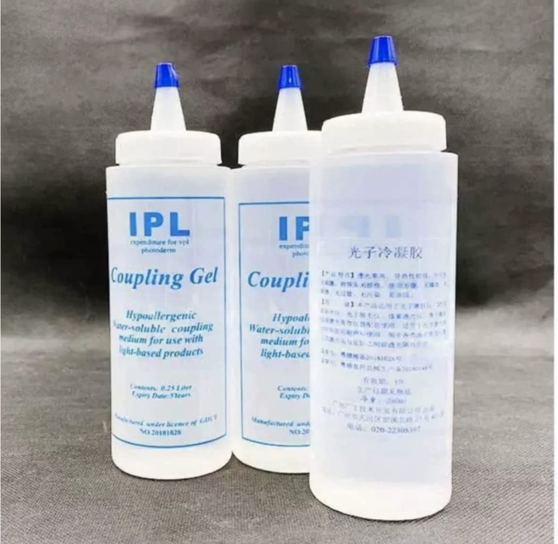 Coupling and Cooling Gel Use with IPL Hair Removal Device and Beauty Facial Machine for Women or Men in Face and Body 250ML