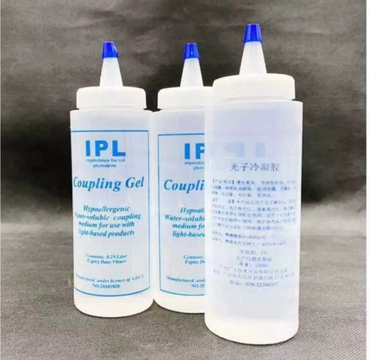 Coupling and Cooling Gel Use with IPL Hair Removal Device and Beauty Facial Machine for Women or Men in Face and Body 250ML