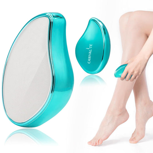 Canvalite Crystal Hair Eraser for Women and Men, Fast Painless Magic Crystal Hair Removal Device for Arms Legs Back and Body, Skin Exfoliating Epilators Hair Removal Washable Reusable Portable(Blue)
