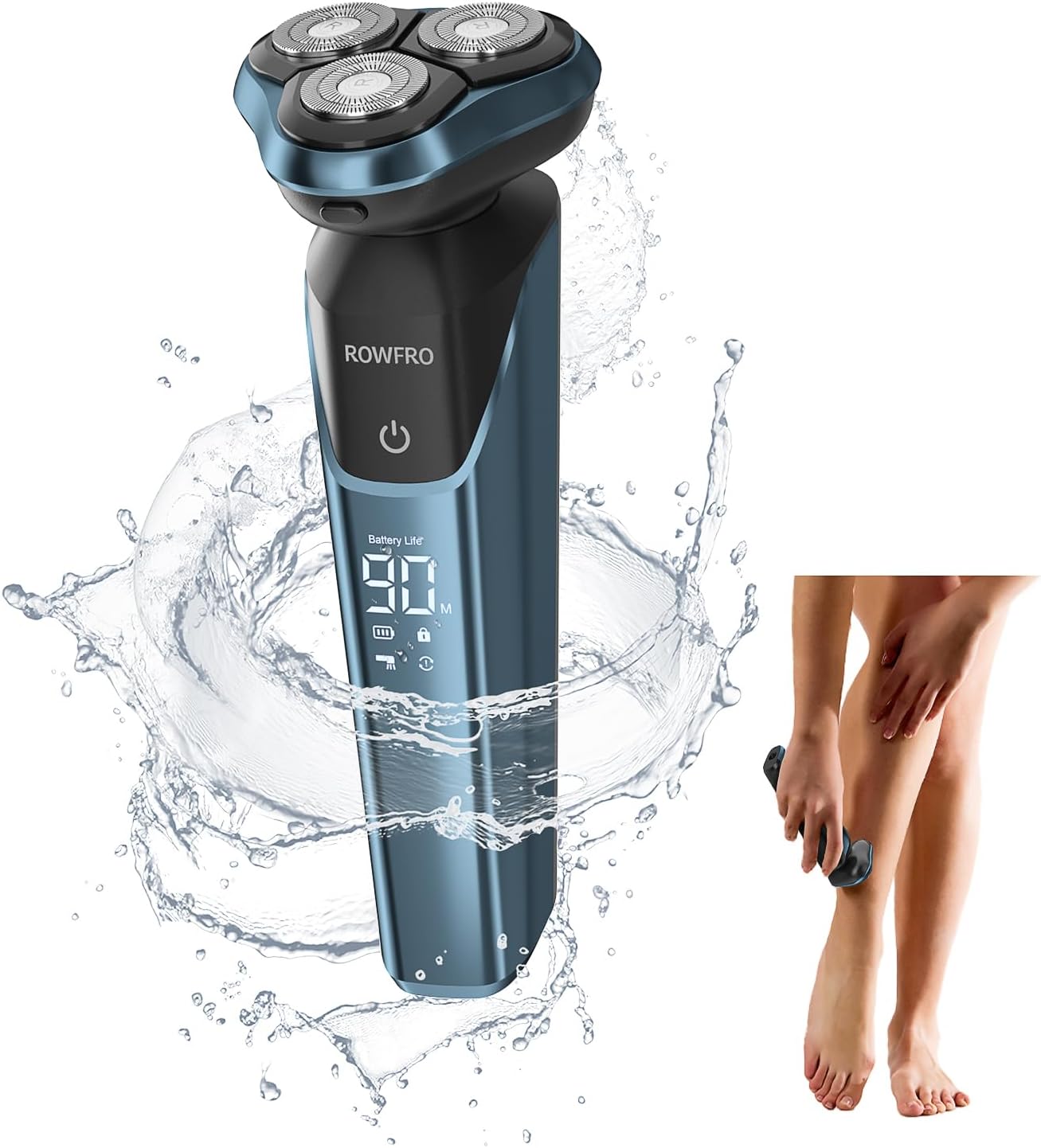 Electric Razor for Women, Facial Hair Removal, Bikini Trimmer, Rechargeable Womens Electric Shaver for Legs, Bikini, Face, Lips Hairs, Wet and Dry Shaving