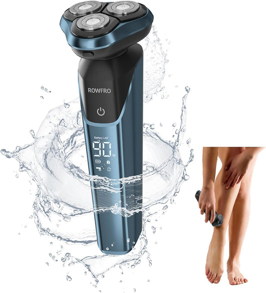 Electric Razor for Women, Facial Hair Removal, Bikini Trimmer, Rechargeable Womens Electric Shaver for Legs, Bikini, Face, Lips Hairs, Wet and Dry Shaving