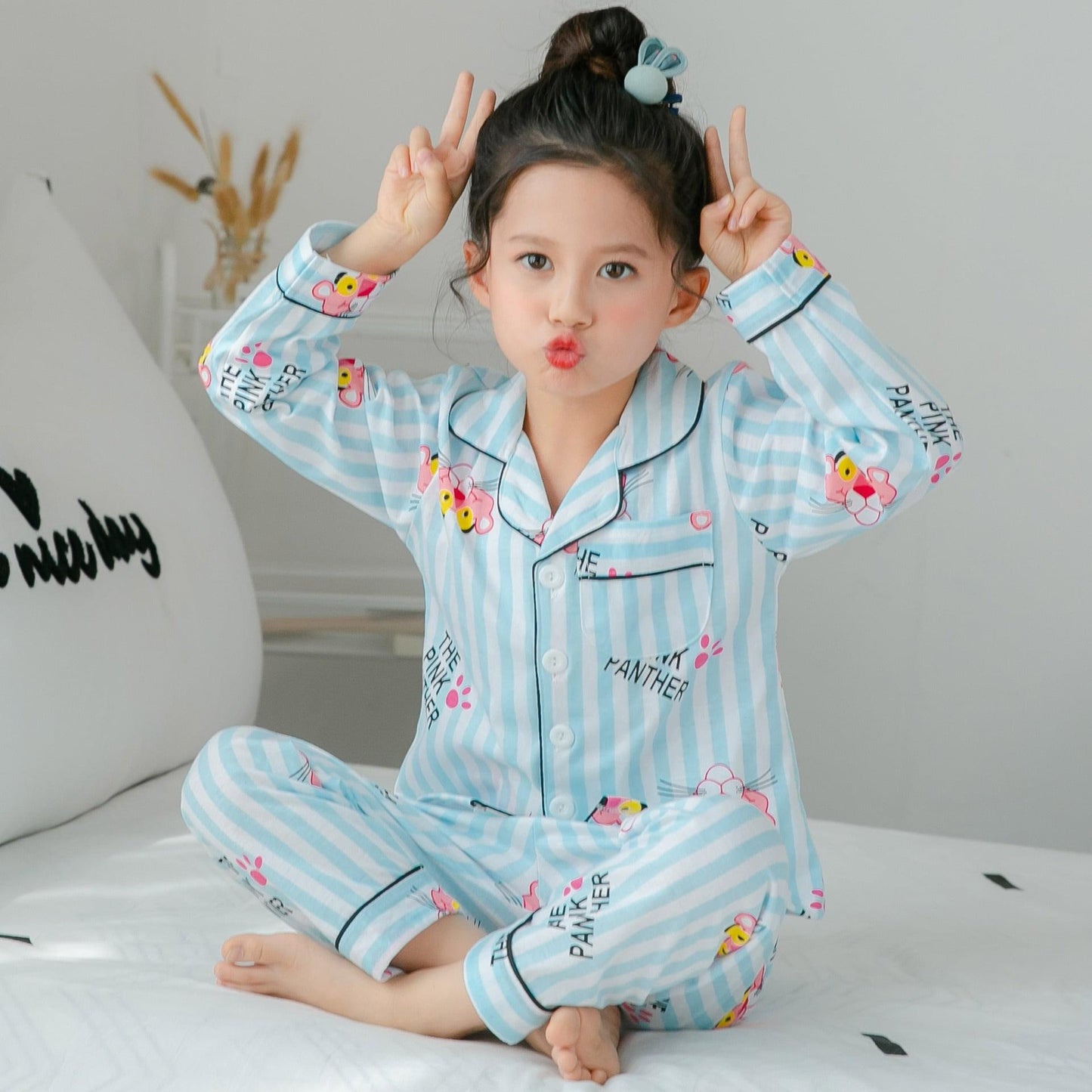 Cotton Striped Pajamas for Kids