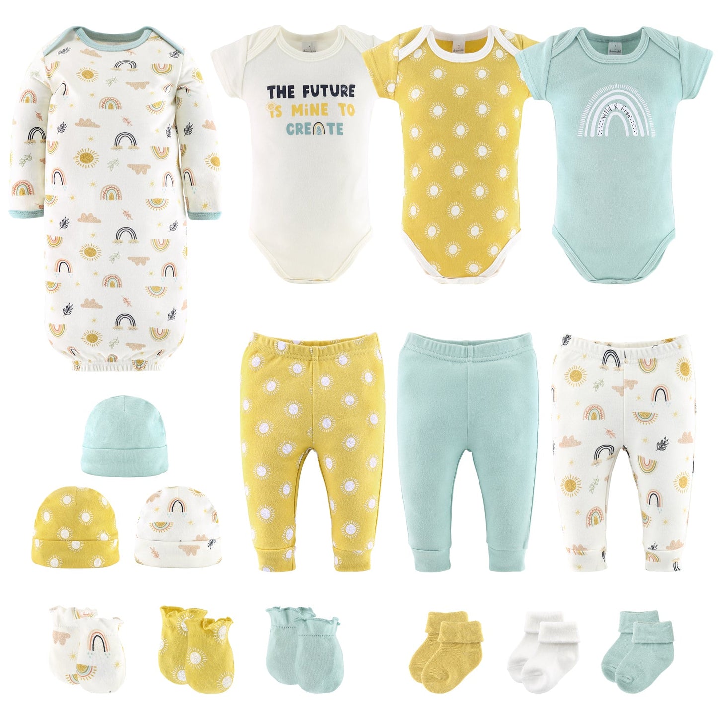 The Peanutshell Sunny Side Up 16inPiece Layette Gift Set