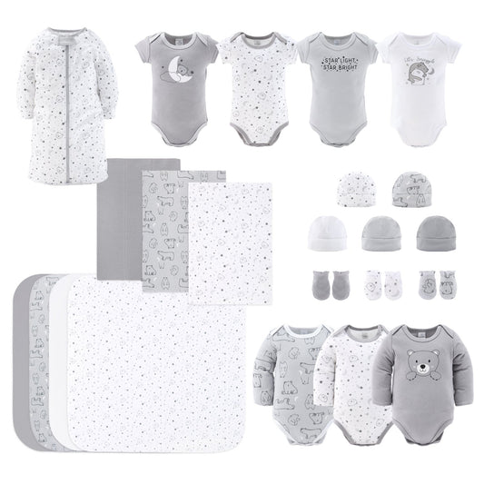 The Peanutshell 23 Piece Layette Set in Celestial Bears