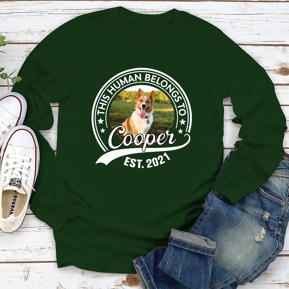 Human Belongs To Photo - Personalized Custom Long Sleeve T-shirt