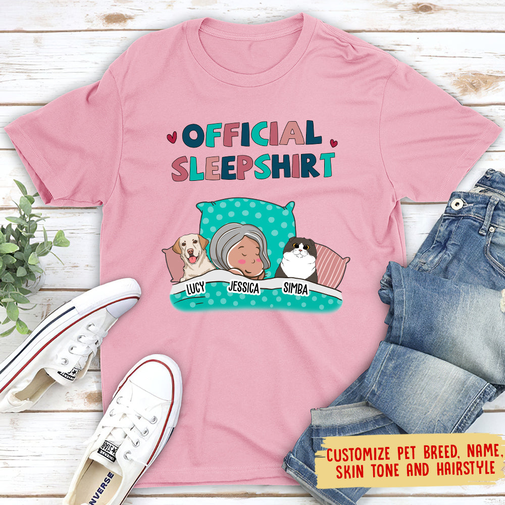 Pet Official Sleepshirt - Personalized Custom Unisex T-shirt