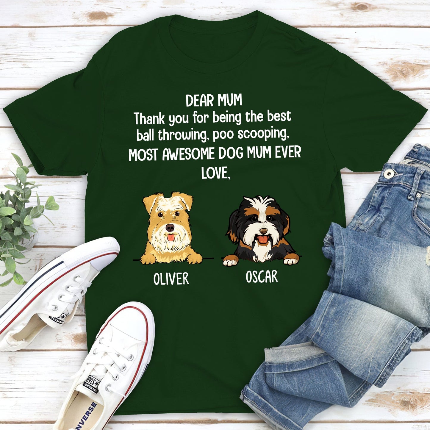 Most Awesome Dog Dad/Mom - Personalized Custom Unisex T-shirt