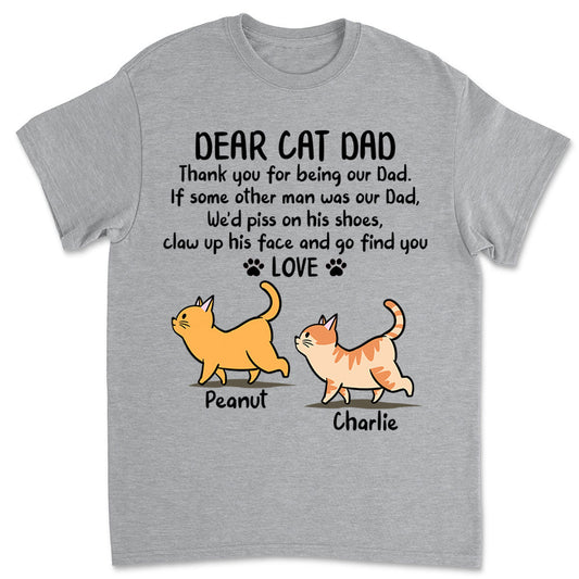 Being Cat Dad - Personalized Custom Unisex T-shirt