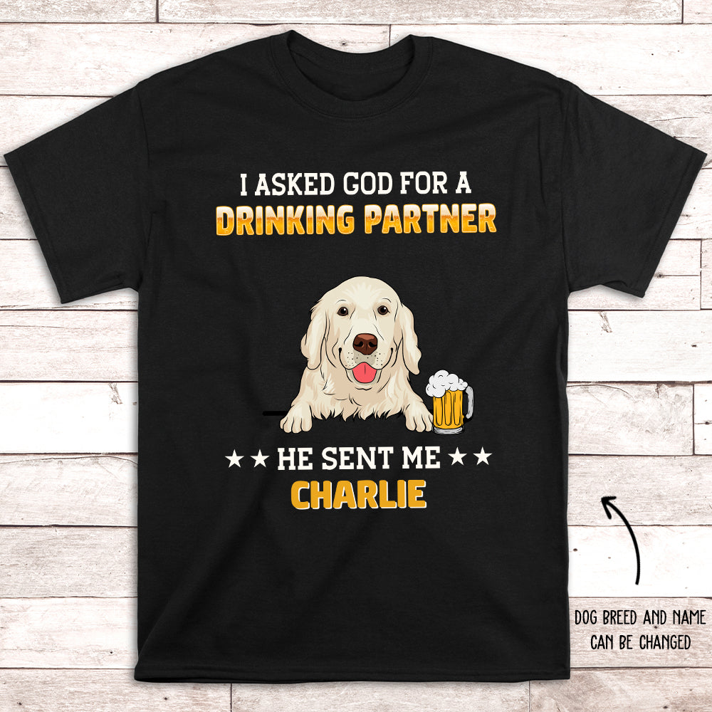 Drinking Partner 1 - Personalized Custom Unisex T-shirt - Gift For Beer Lovers