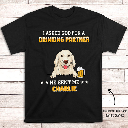 Drinking Partner 1 - Personalized Custom Unisex T-shirt - Gift For Beer Lovers