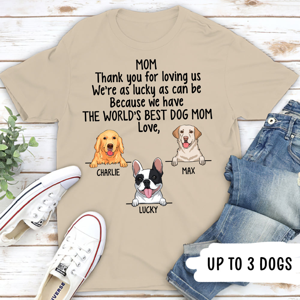 World's Best Dog Mom - Personalized Custom Unisex T-shirt