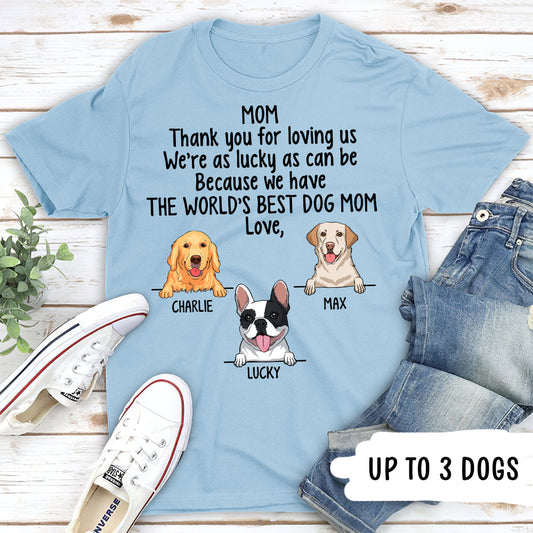 World's Best Dog Mom - Personalized Custom Unisex T-shirt