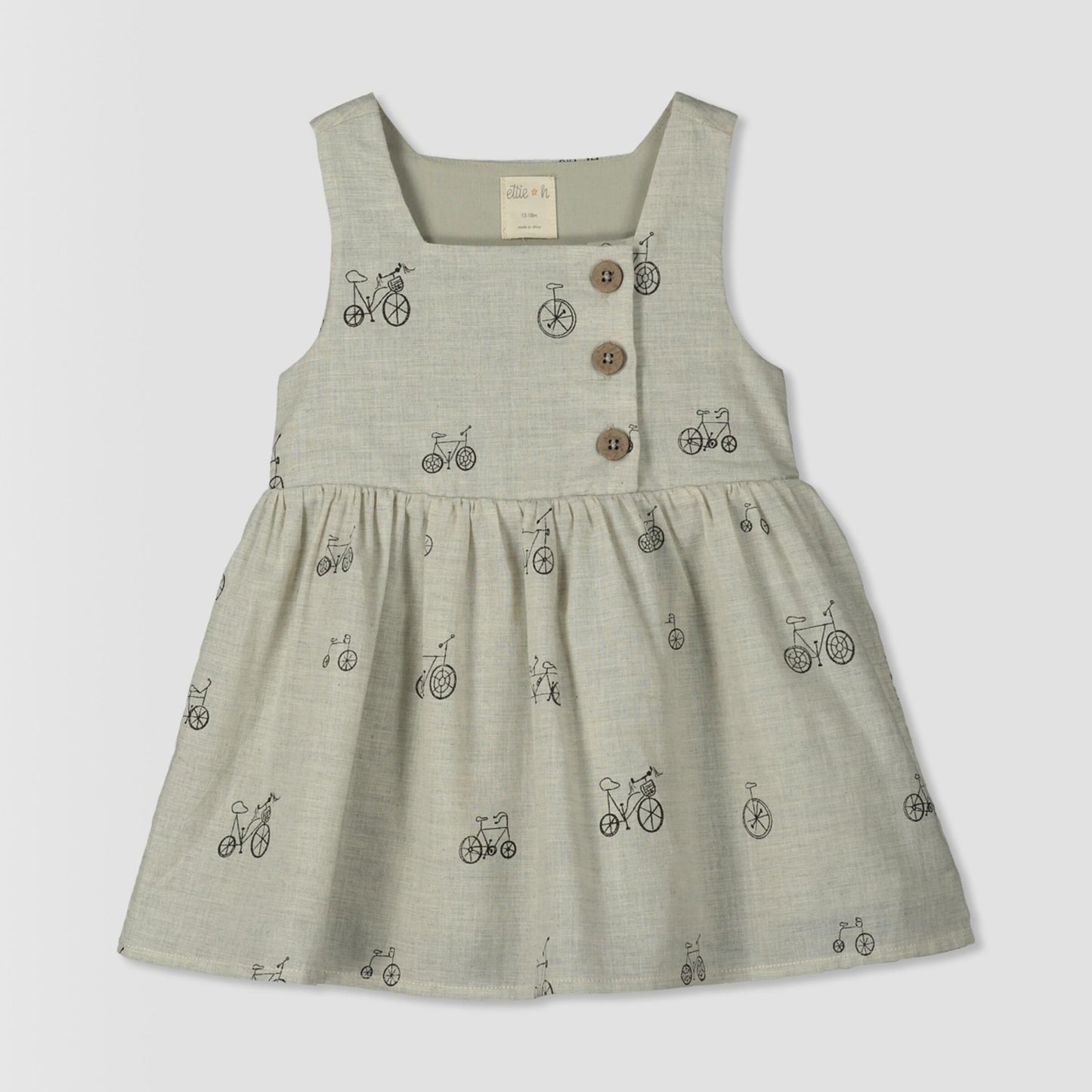 Ettie & H Elowen Woven Dress | Grey Bikes