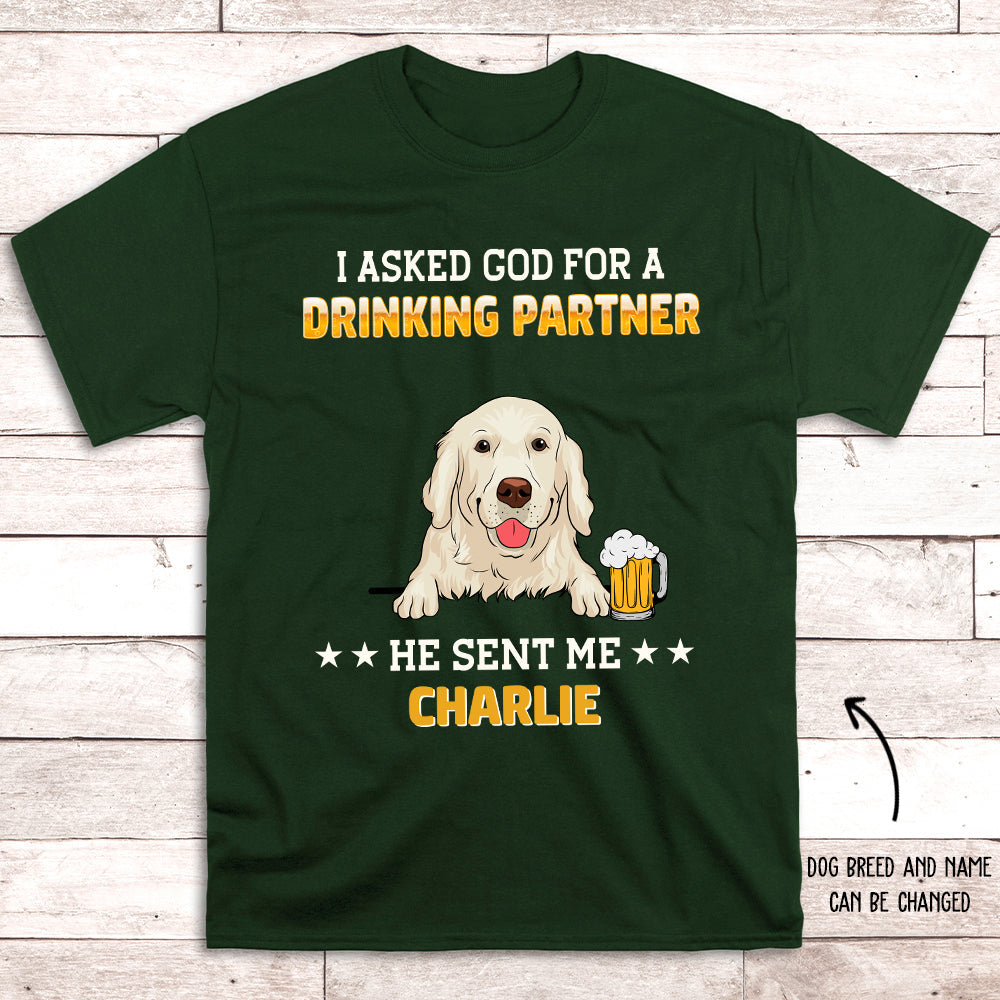 Drinking Partner 1 - Personalized Custom Unisex T-shirt - Gift For Beer Lovers