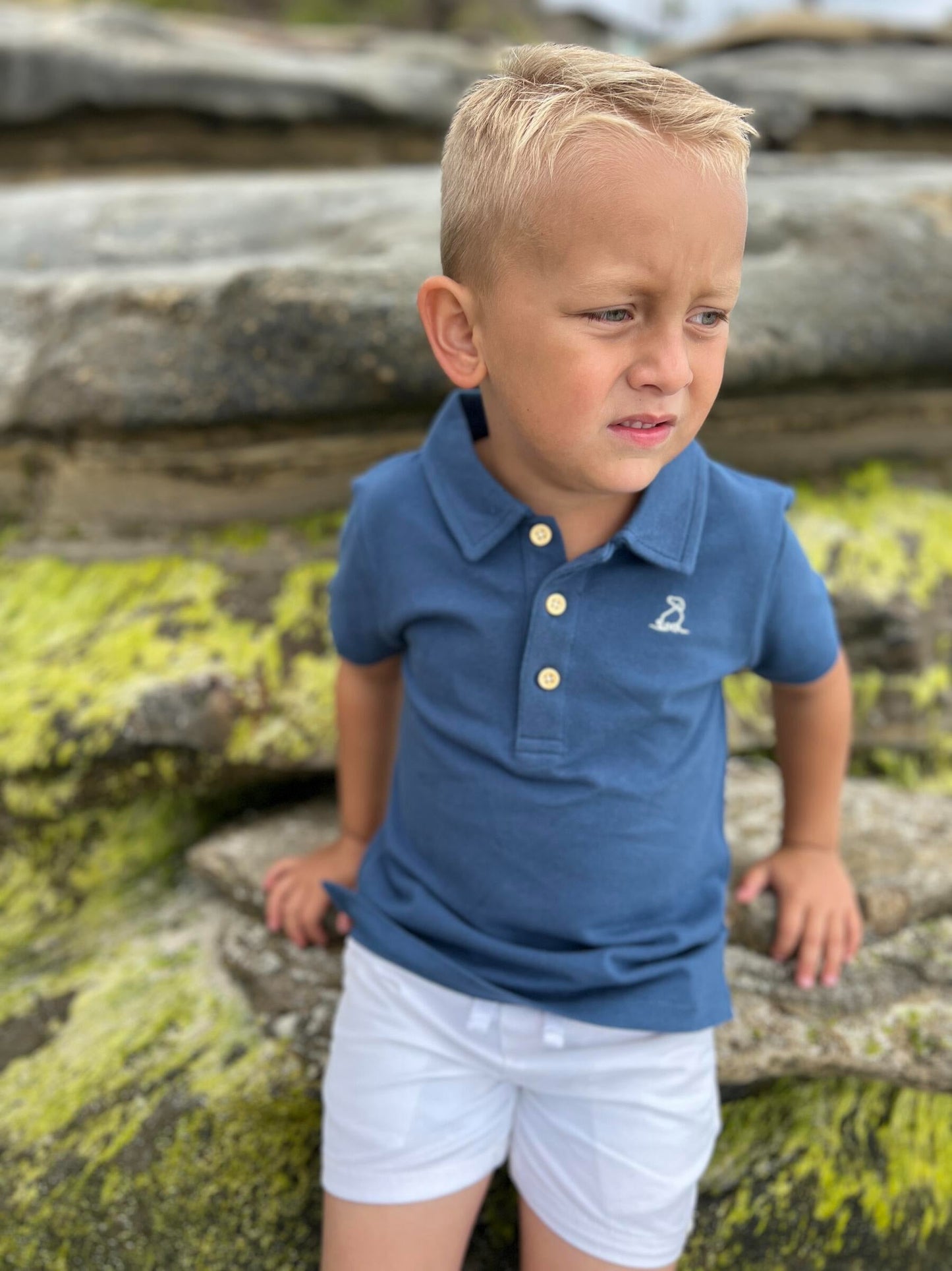 Me & Henry Starboard Navy Polo
