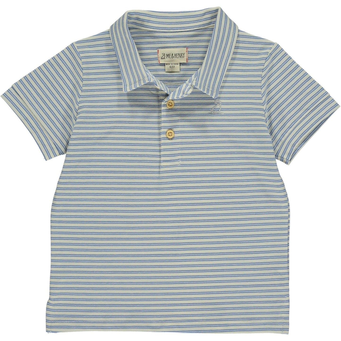 Me & Henry Starboard Cream/Blue Stripe Polo