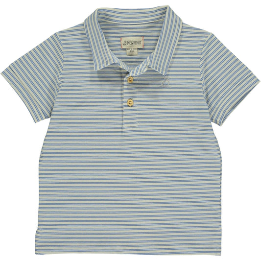 Me & Henry Starboard Cream/Blue Stripe Polo