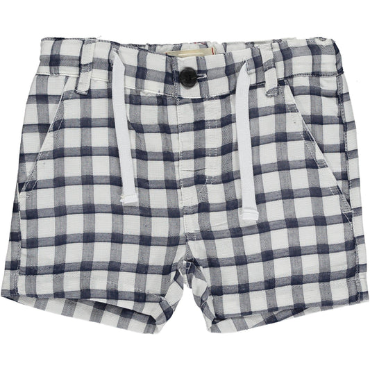 Me & Henry Crew Navy/White Plaid Shorts