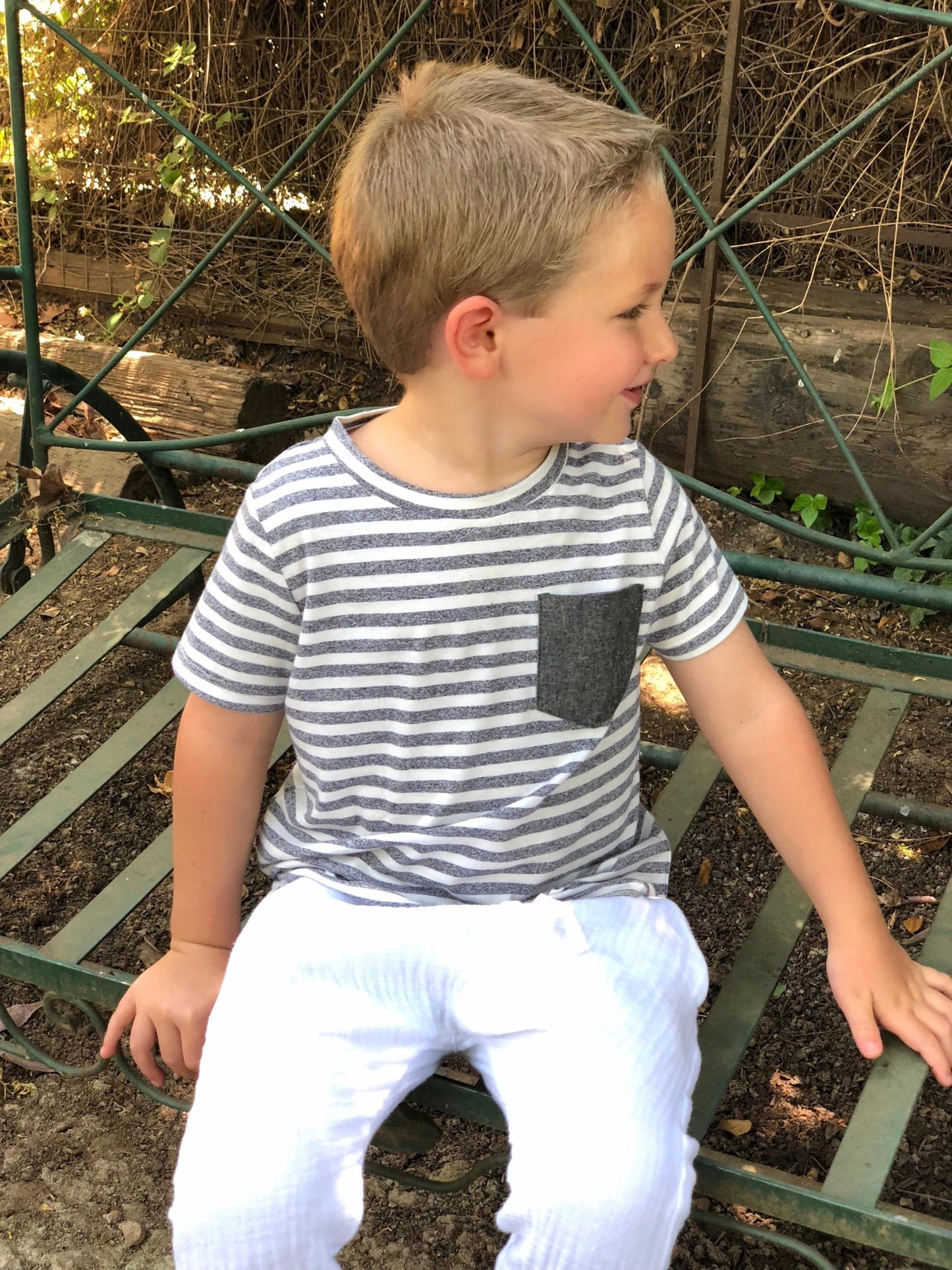 Me & Henry Bosun Gauze Pants White