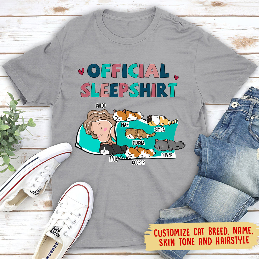 Cat Official Sleepshirt - Personalized Custom Unisex T-shirt