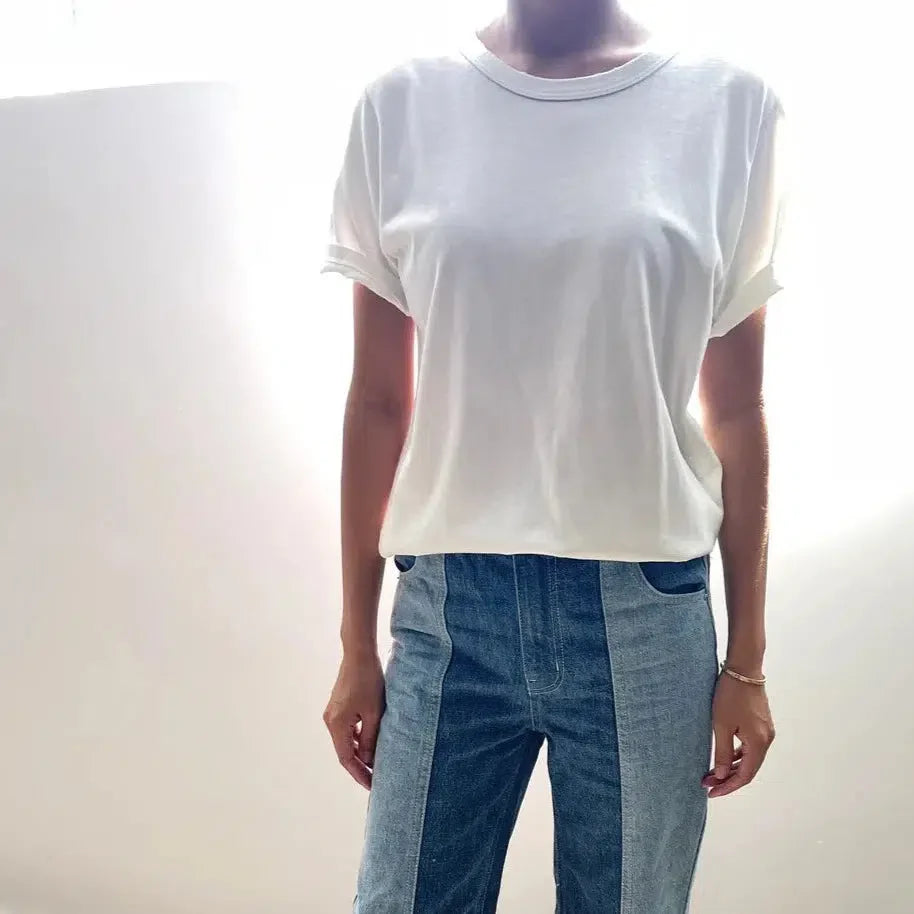 Organic Cotton Vintage Boy Tee | White