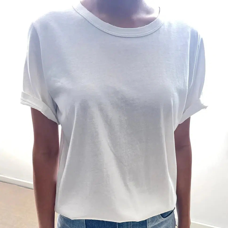 Organic Cotton Vintage Boy Tee | White