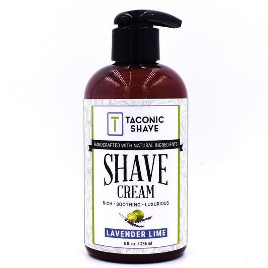 Lavender Lime Shave Cream - by Taconic Shave (8oz Pump)