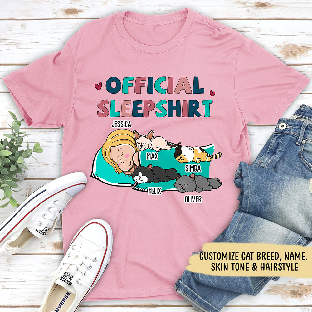 Cat Official Sleepshirt - Personalized Custom Unisex T-shirt