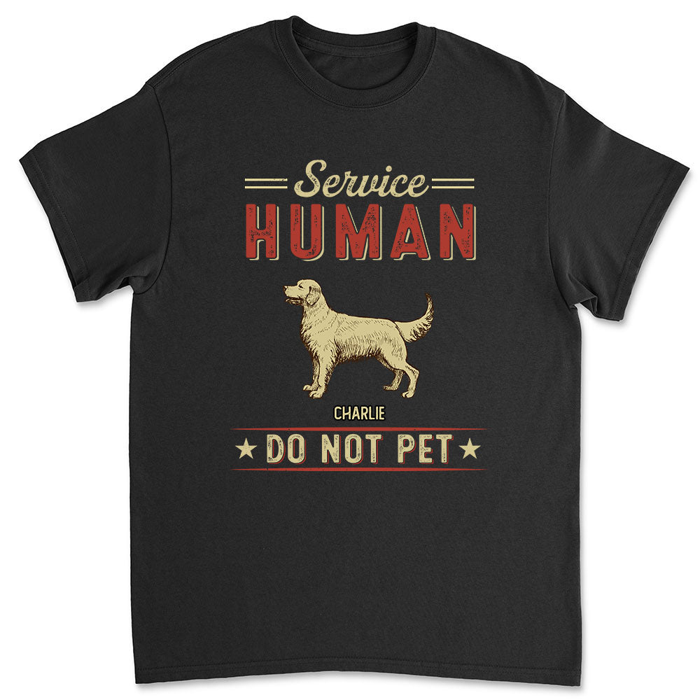 Dog Service Human Vintage - Personalized Custom Unisex T-shirt