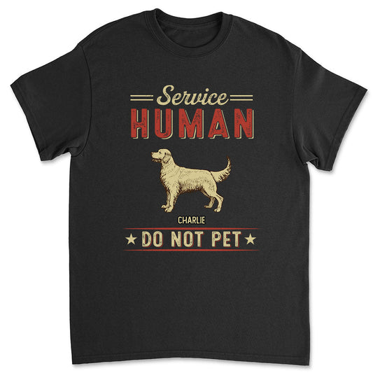 Dog Service Human Vintage - Personalized Custom Unisex T-shirt