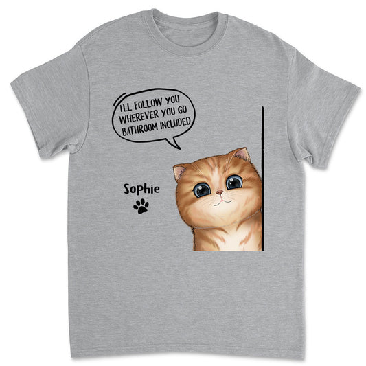Cat Follow You - Personalized Custom Unisex T-shirt