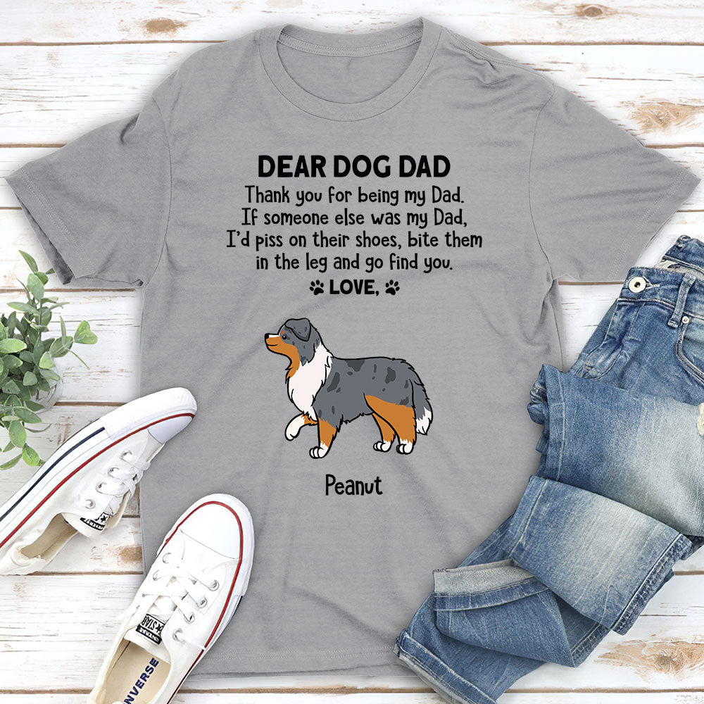 Dear Dog Dad/Mom - Personalized Custom Unisex T-shirt