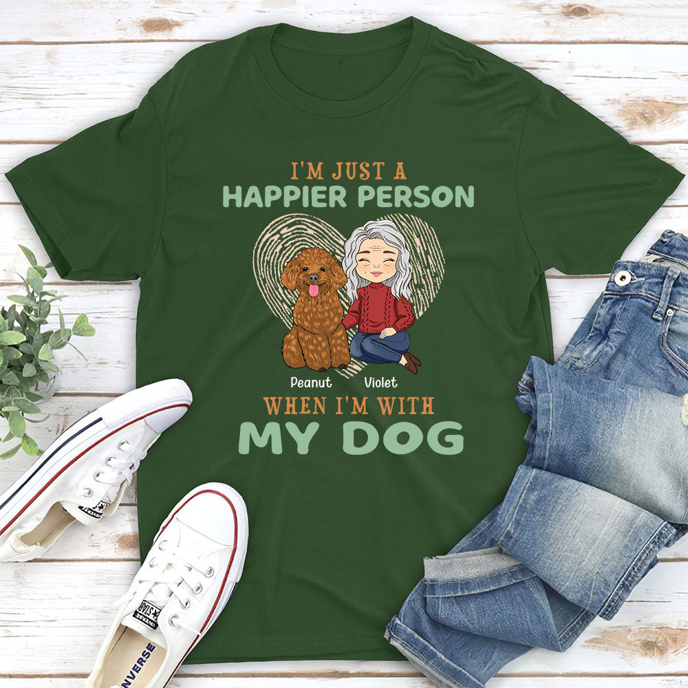 Happier Person - Personalized Custom Unisex T-shirt
