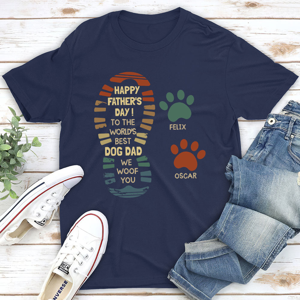 World Best Dog Dad - Personalized Custom Premium T-shirt