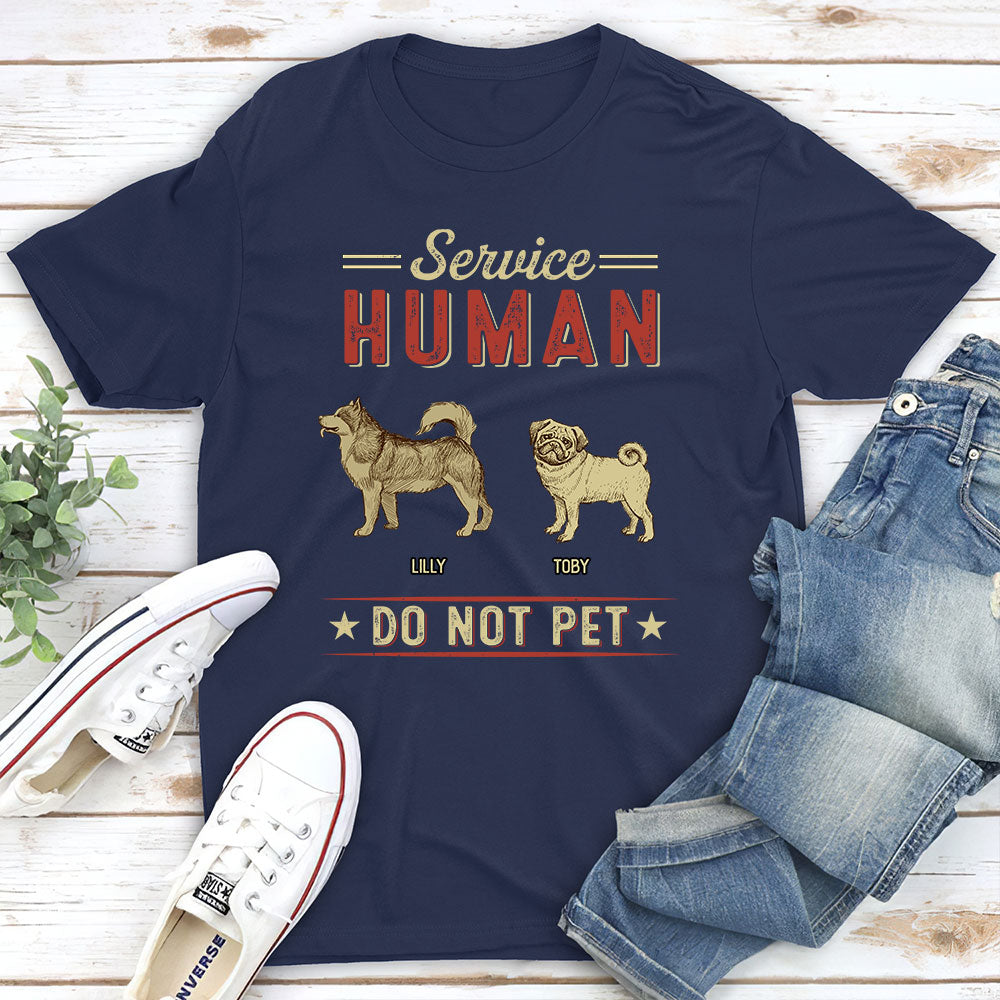 Dog Service Human Vintage - Personalized Custom Unisex T-shirt