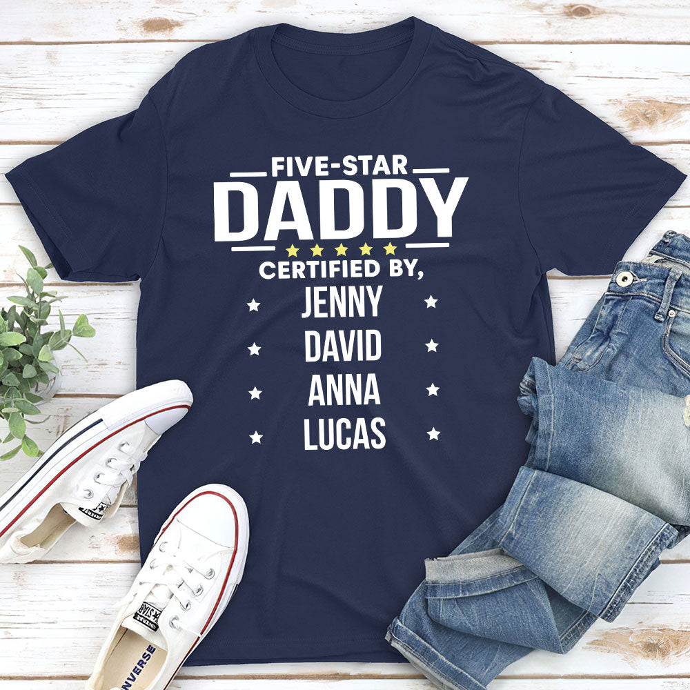 Five Star Grandpa - Personalized Custom Unisex T-shirt