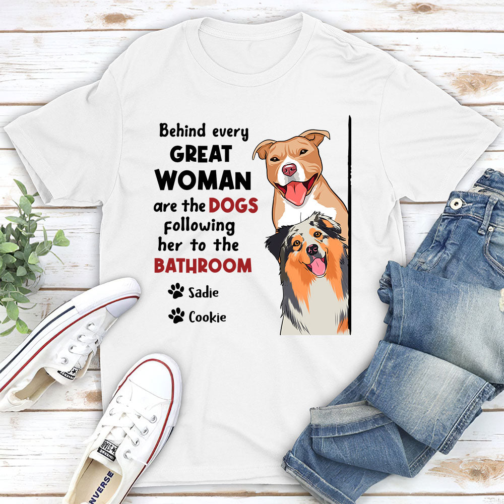 Behind Great Person - Personalized Custom Unisex T-shirt