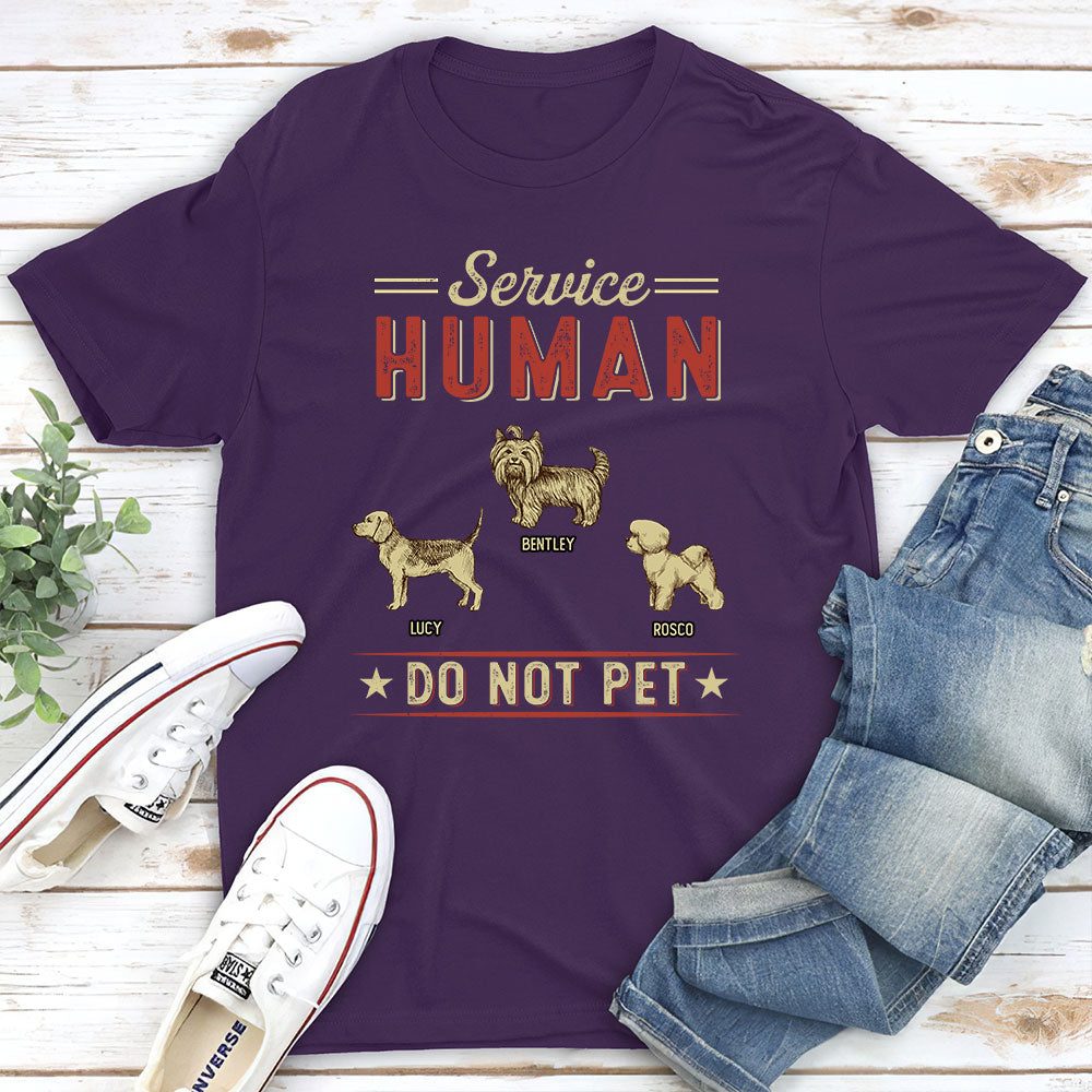 Dog Service Human Vintage - Personalized Custom Unisex T-shirt