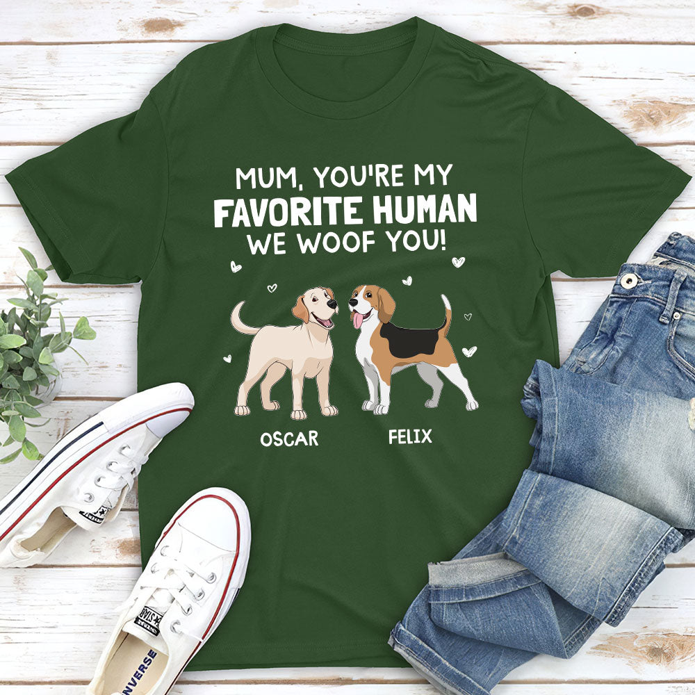 Woof You Mommy - Personalized Custom Premium T-shirt