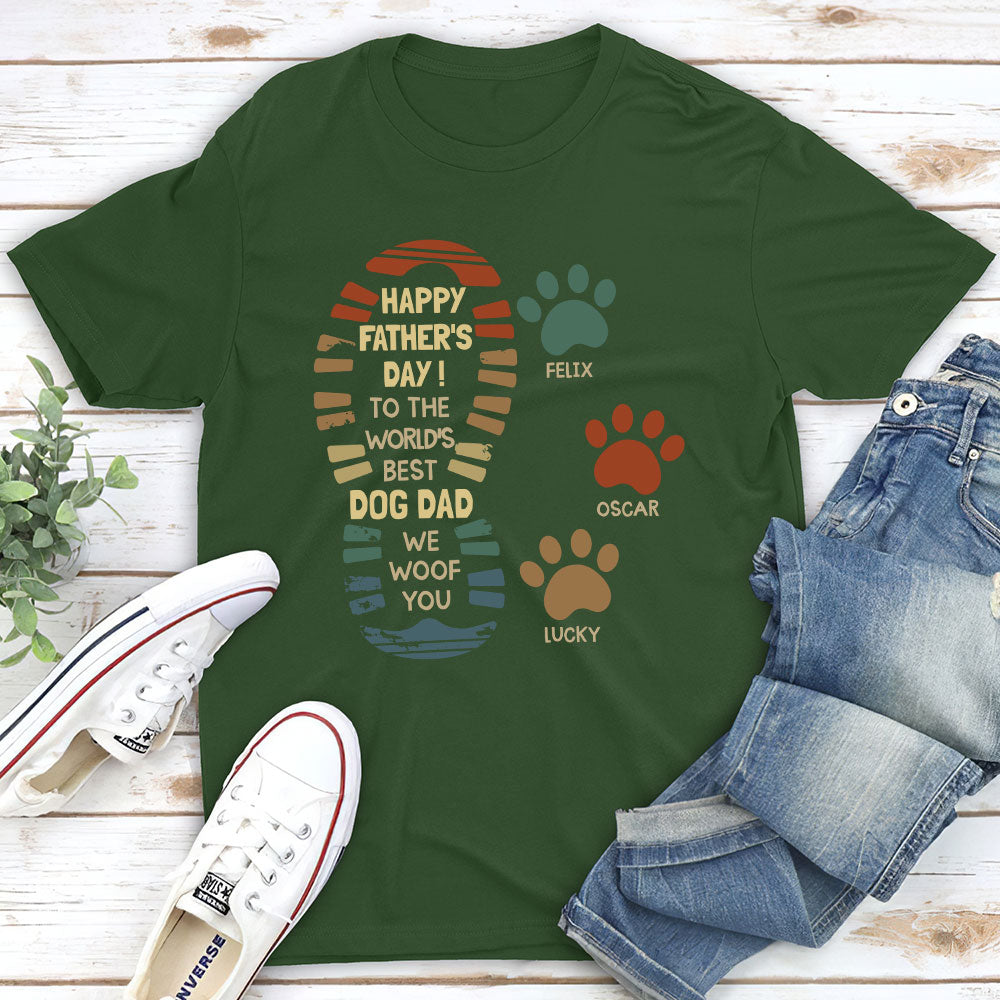 World Best Dog Dad - Personalized Custom Premium T-shirt