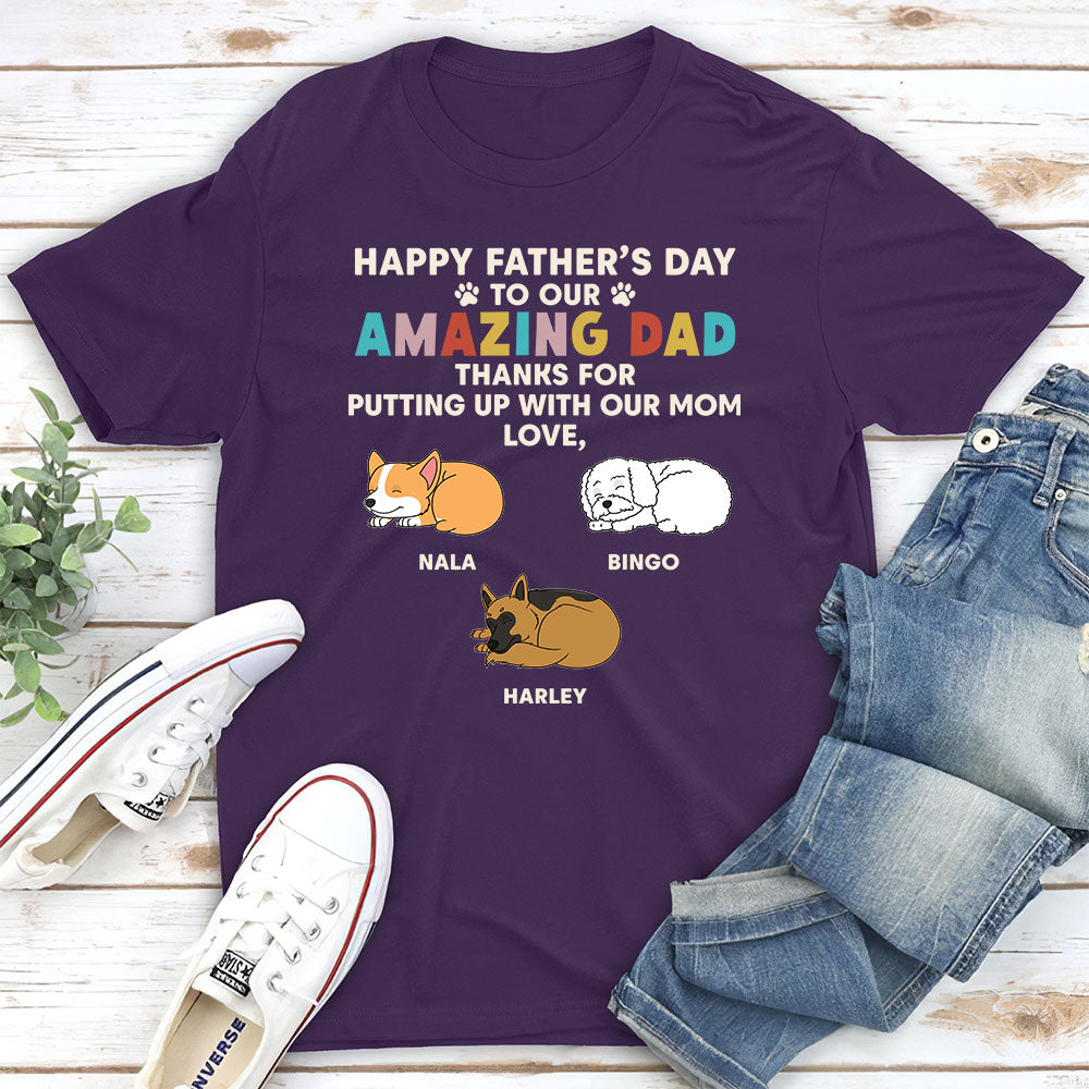 Thanks For Our Amazing Dad - Personalized Custom Premium T-shirt