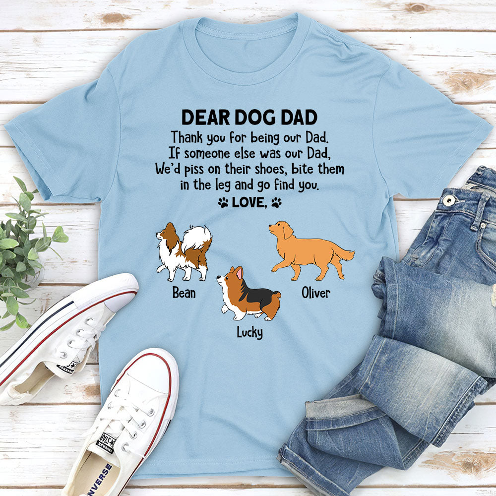 Dear Dog Dad/Mom - Personalized Custom Unisex T-shirt