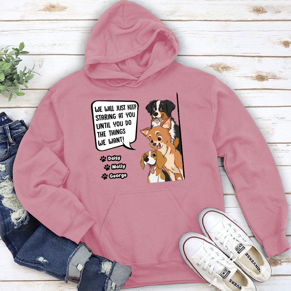 Dogs Keep Staring – Personalized Custom Hoodie