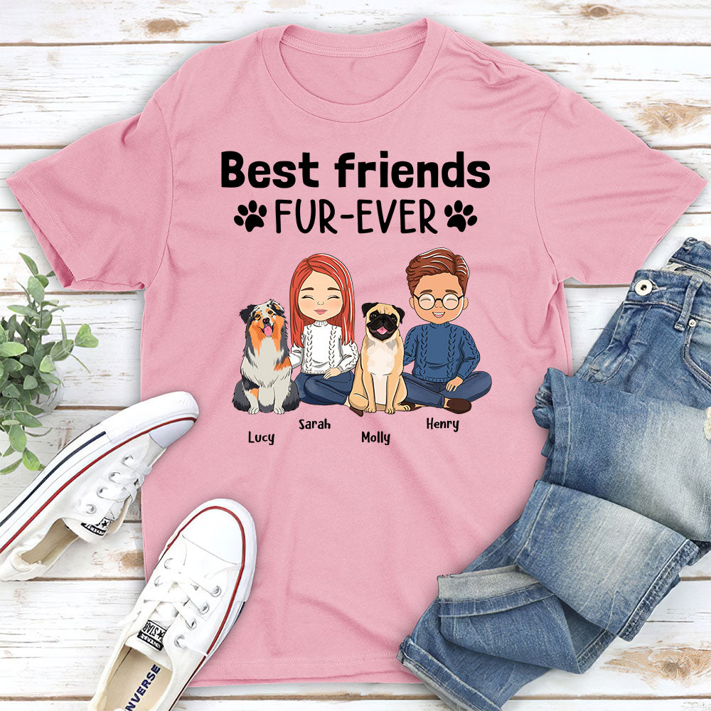 Best Friends Fur-ever Couple - Personalized Custom Unisex T-shirt