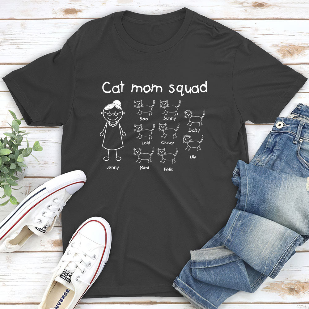 Cat Mom Squad - Personalized Custom Unisex T-shirt