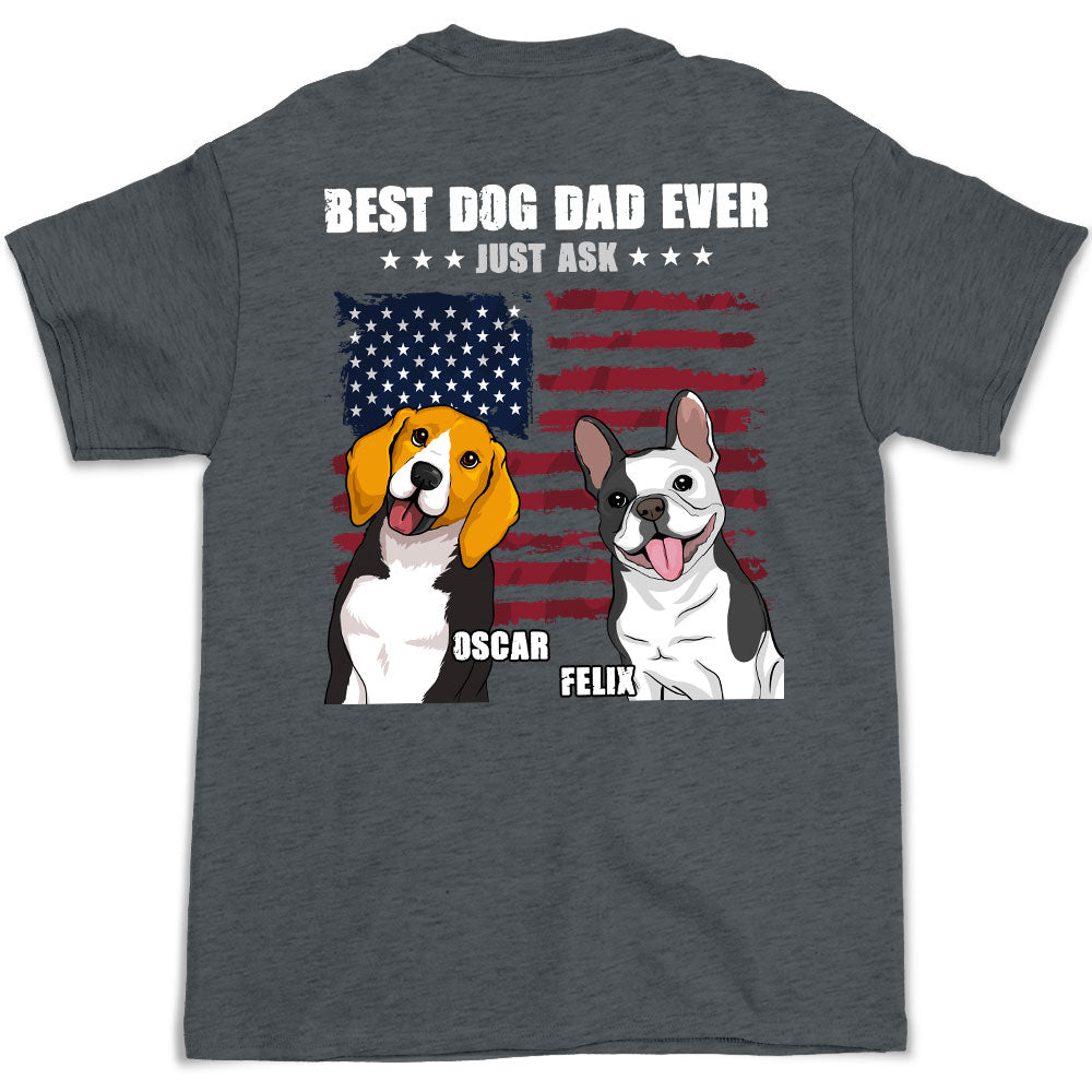 Best Dog Dad Ever - Personalized Custom Unisex T-shirt